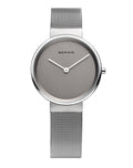 BERING Classic Brushed Silver Stainless Steel Mesh Band Women's Watch 14531-077