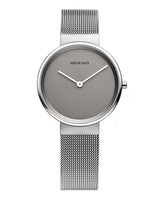 BERING Classic Brushed Silver Stainless Steel Mesh Band Women's Watch 14531-077