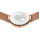 BERING Classic Rose Gold Wavy Green Dial Women's Watch 14531-368