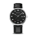 BERING Titanium Brushed Silver 40mm Black Strap Men's Watch 18640-402