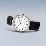 BERING Titanium Brushed Silver 40mm Black Strap Men's Watch 18640-404