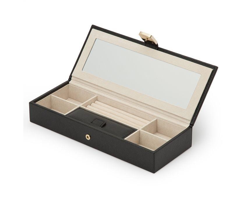 WOLF Palermo Black Anthracite Safe Deposit Jewelry Box 213502