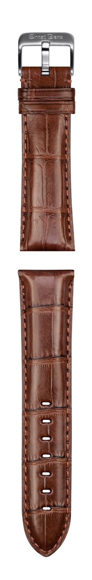 Ernst Benz Chronolunar Officer 47mm White Dial Gold Hands Men's Watch GC10384