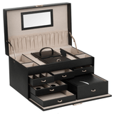 WOLF Heritage Large Black Jewelry Box 280202