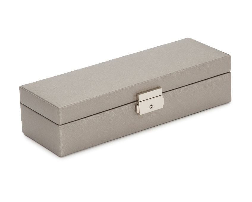 WOLF Heritage Pewter Saffiano Safe Deposit Box 280334