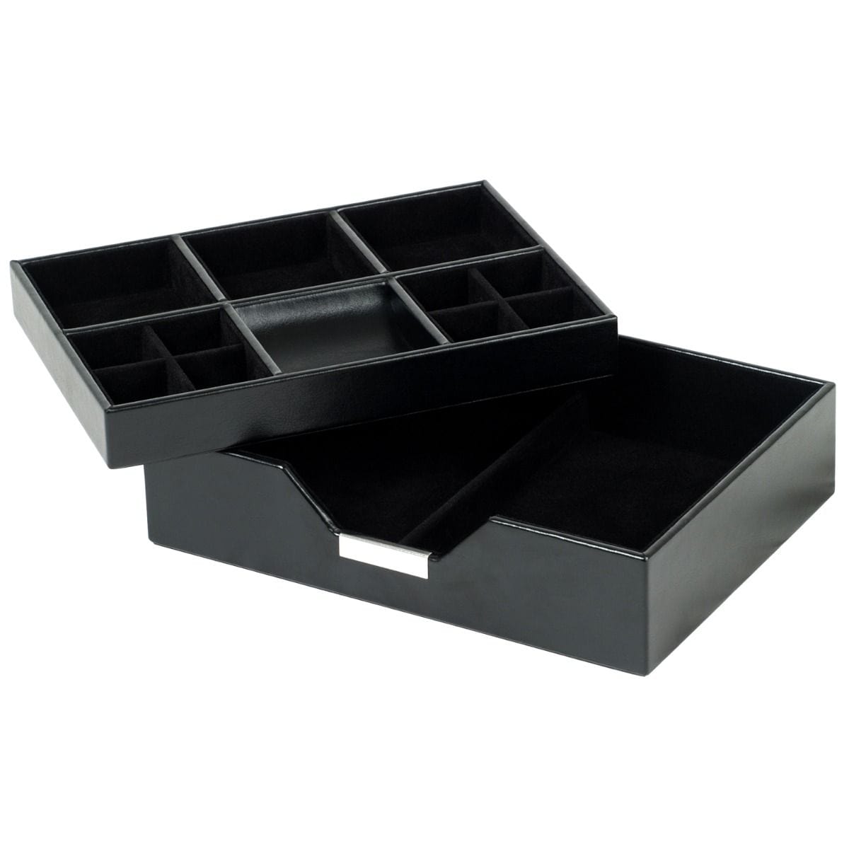 WOLF 290302 Black Heritage Set of two Valet Trays