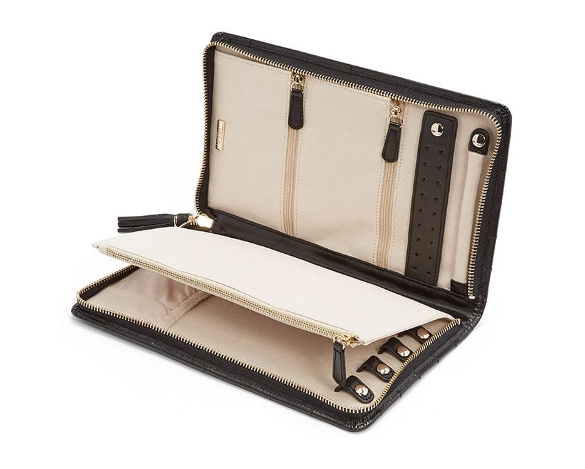 WOLF Caroline Large Jewelry Portfolio Black 324071