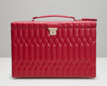 WOLF Caroline Red Quilted Extra Large Jewelry Case 329572