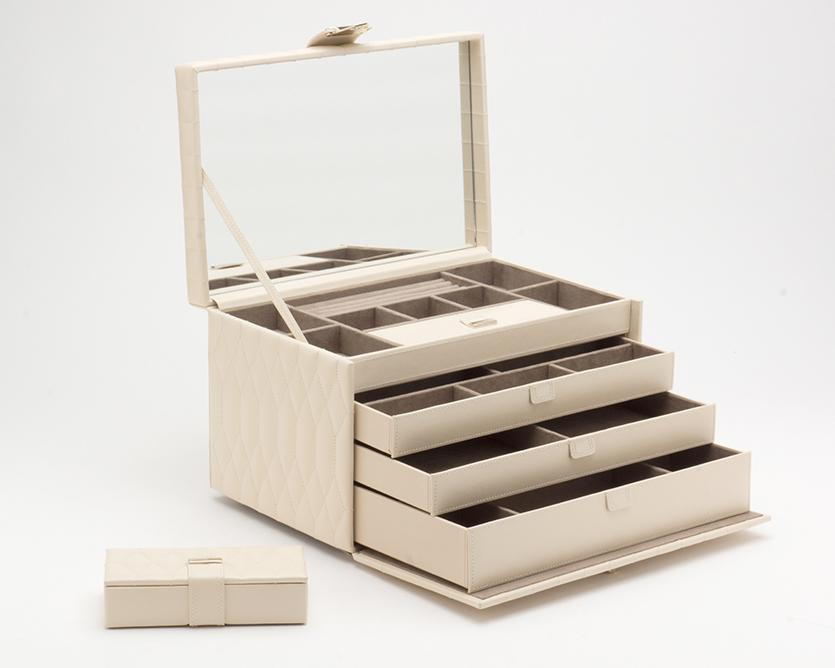 WOLF Caroline Ivory Large Jewelry Case 329653