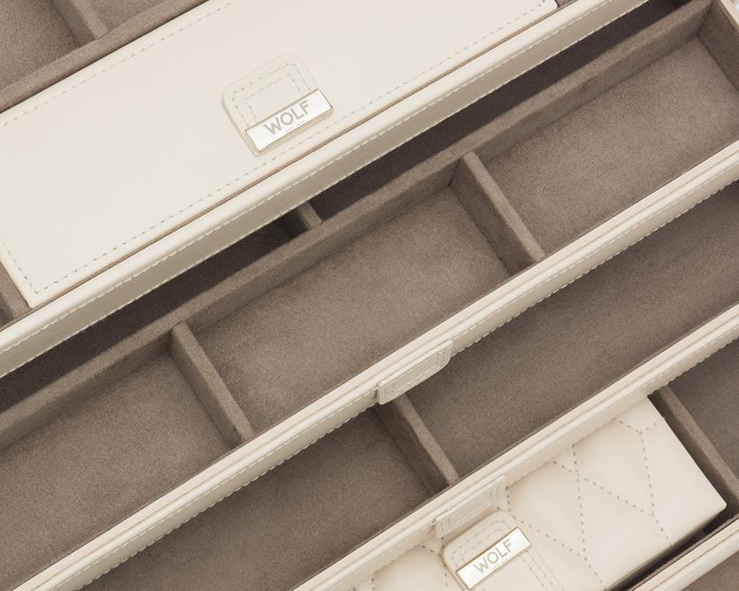 WOLF Caroline Ivory Large Jewelry Case 329653