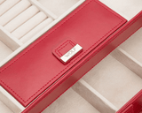 WOLF 329772 Caroline Red Quilted Medium Jewelry Case