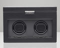 WOLF Viceroy Double Watch Winder Black With Storage And Travel Case 456202