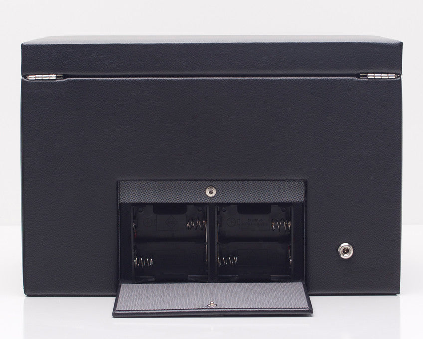 WOLF 456202 Viceroy Double Watch Winder Black With Storage And Travel Case