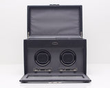 WOLF 456202 Viceroy Double Watch Winder Black With Storage And Travel Case