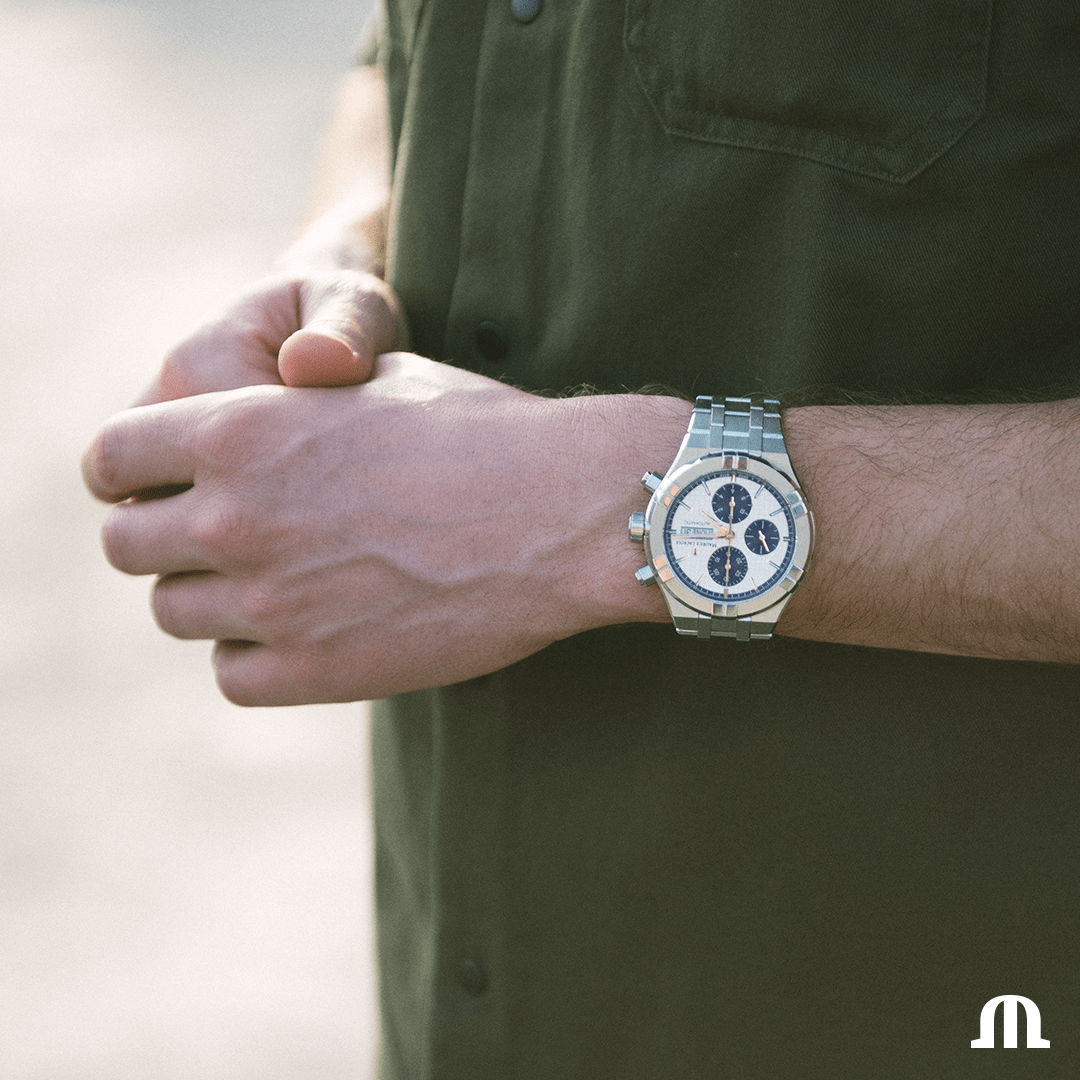 Maurice Lacroix AIKON Automatic Chronograph 44mm Box Set Men's Watch AI6038-SS002-131-2