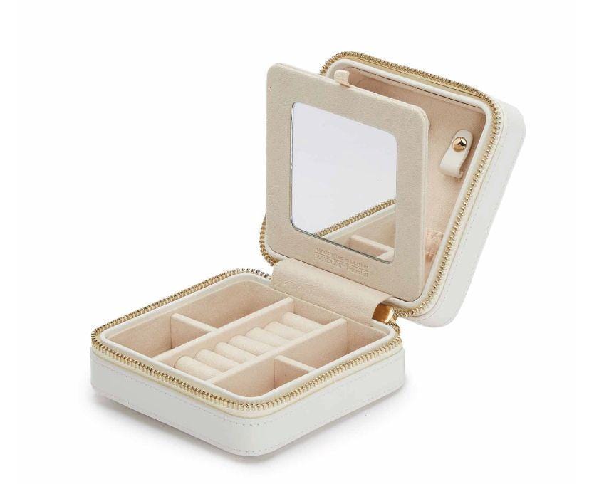 WOLF Maria Small Jewelry Zip Case White 766253