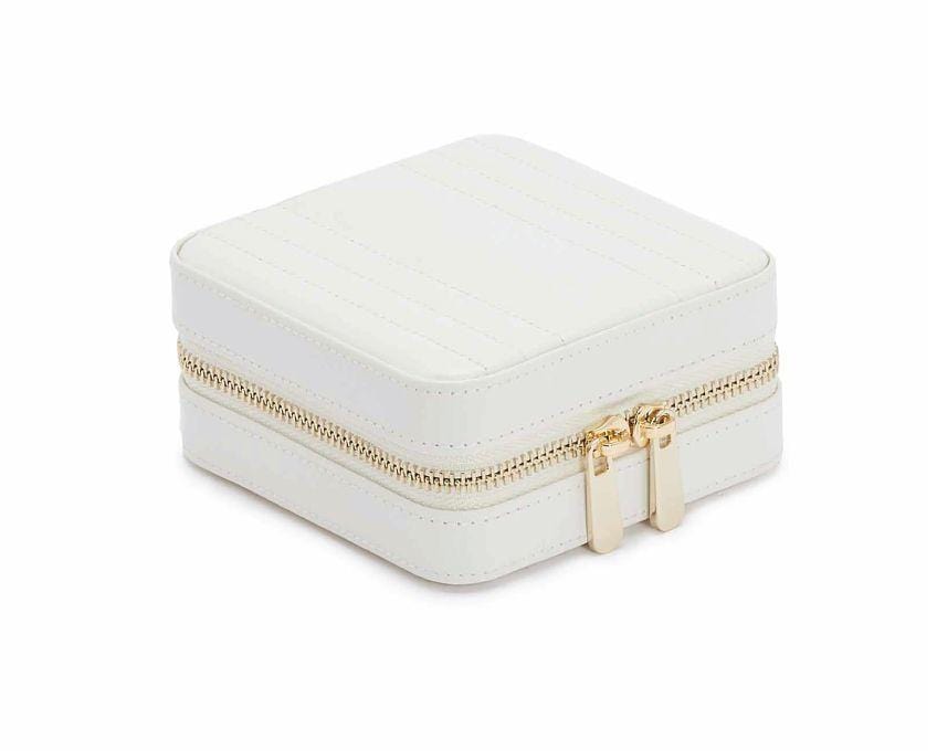WOLF Maria Small Jewelry Zip Case White 766253