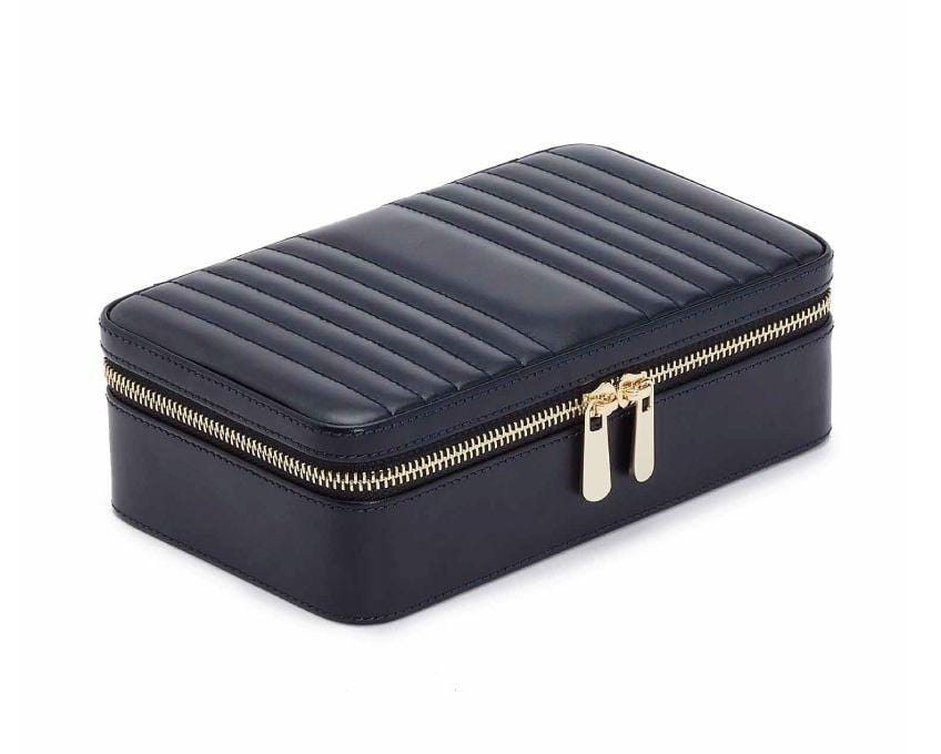 WOLF Maria Medium Jewelry Zip Case Navy 766317