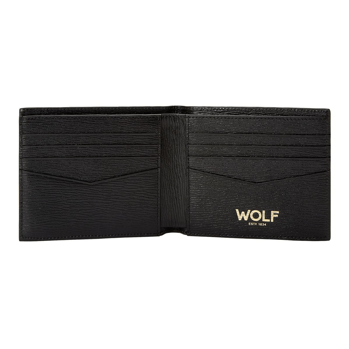 WOLF W Billfold Black Leather 774002