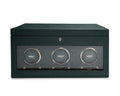 WOLF British Racing Green Triple Watch Winder with Storage 792341