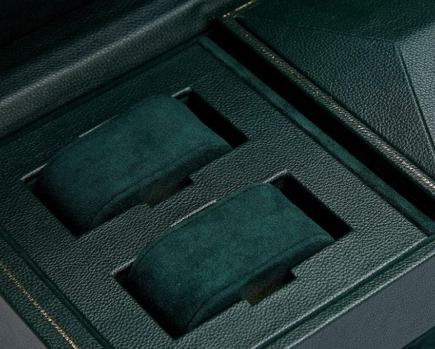 WOLF British Racing Green Triple Watch Winder 792341