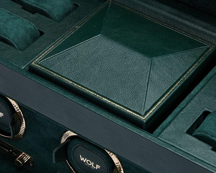 WOLF British Racing Green Triple Watch Winder 792341