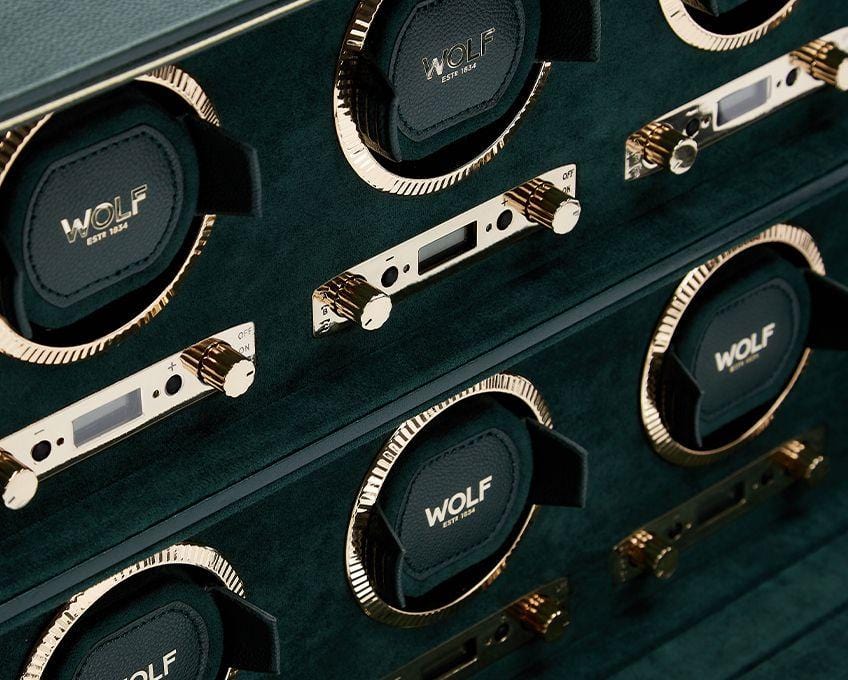 WOLF British Racing Green 6 Piece Watch Winder 792441