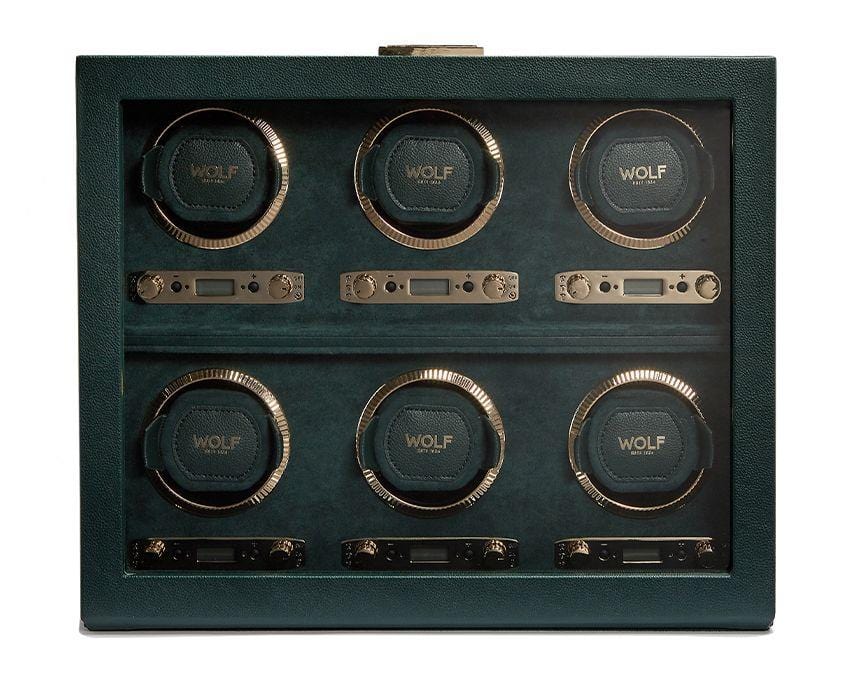 WOLF British Racing Green 6 Piece Watch Winder 792441