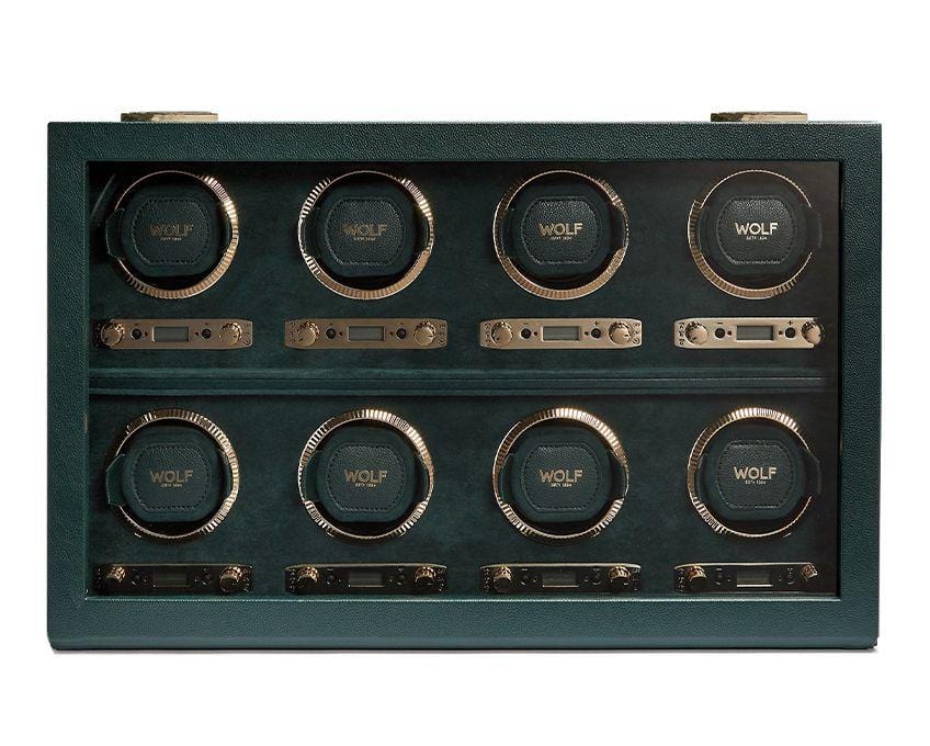 WOLF British Racing Green 8 Piece Watch Winder 792541