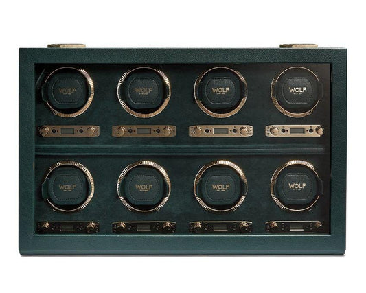 WOLF British Racing Green 8 Piece Watch Winder 792541