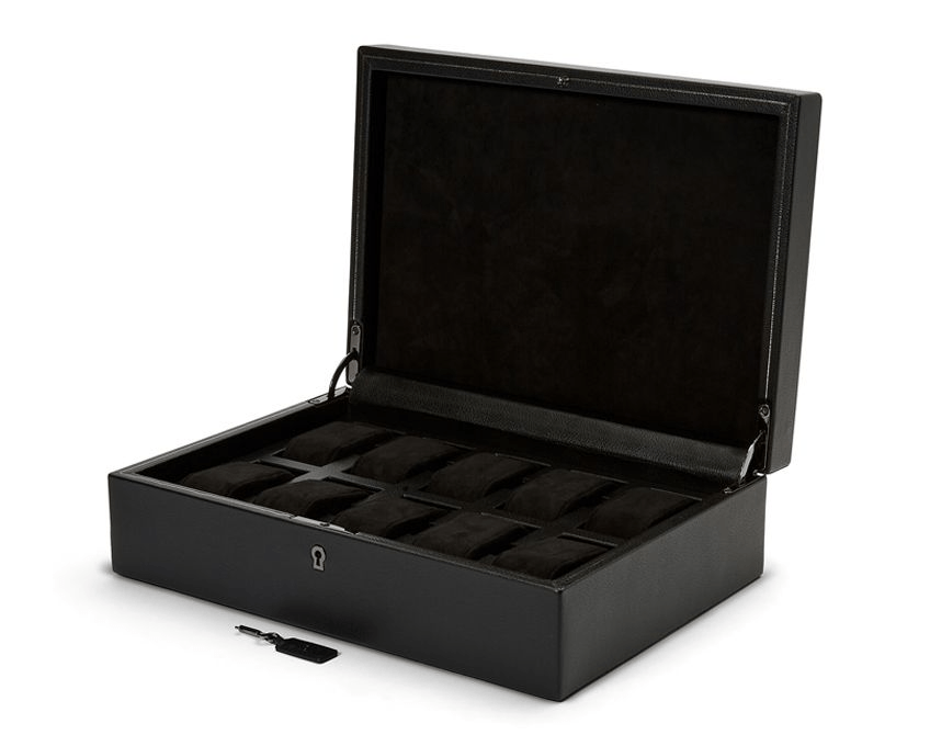 WOLF British Racing Black 10 Piece Watch Box 792702