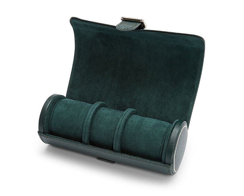 WOLF British Racing Green Triple Watch Roll 792941