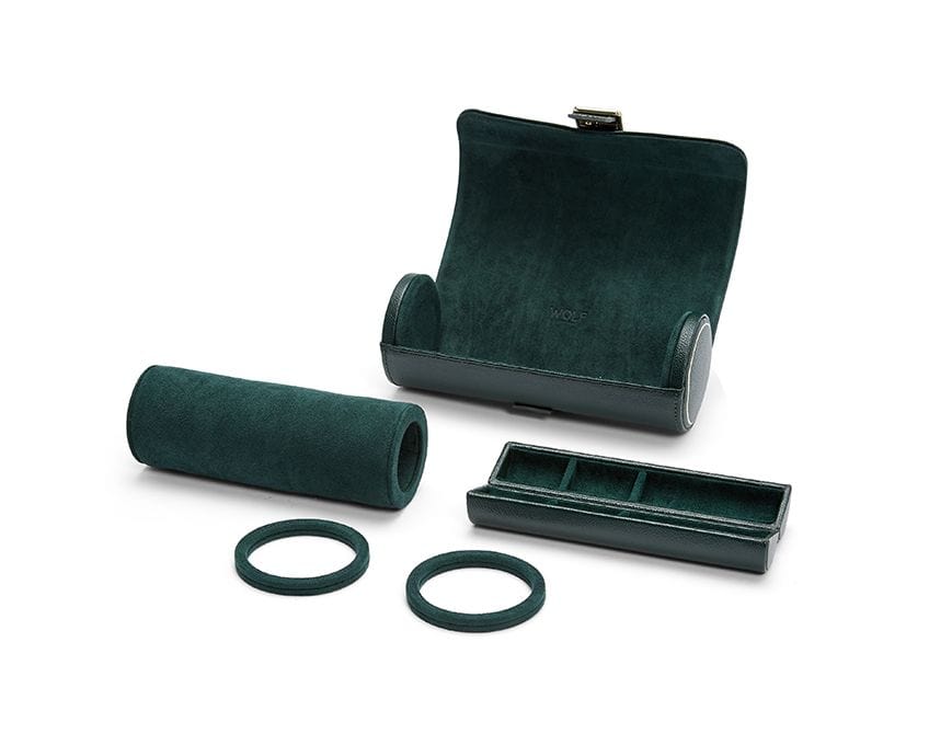 WOLF British Racing Green Triple Watch Roll 792941