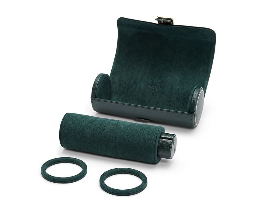 WOLF British Racing Green Triple Watch Roll 792941
