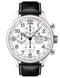 Ernst Benz GC10112 Men's 47mm Automatic Watch Traditional ChronoScope White Dial Black Classic Leather Strap
