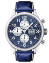 Ernst Benz ChronoScope 47mm Automatic Swiss Chronograph Blue Dial Blue Leather Band Men's Watch GC10114