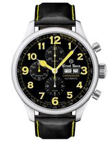 Ernst Benz Chronoscope 47mm Black - Yellow Chronograph Men's Watch GC10117