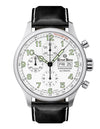 Ernst Benz Chronoscope 44mm White Dial Black Leather Band Men's Watch GC40112