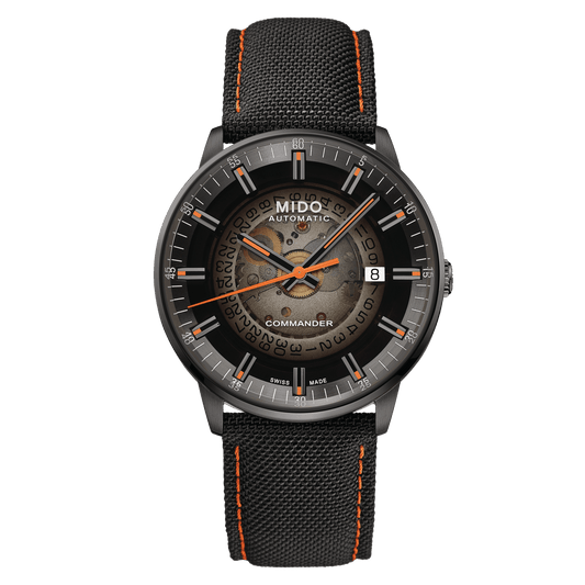 Mido Commander Gradient Black PVD Skeleton Dial Men's Watch M0214073741100