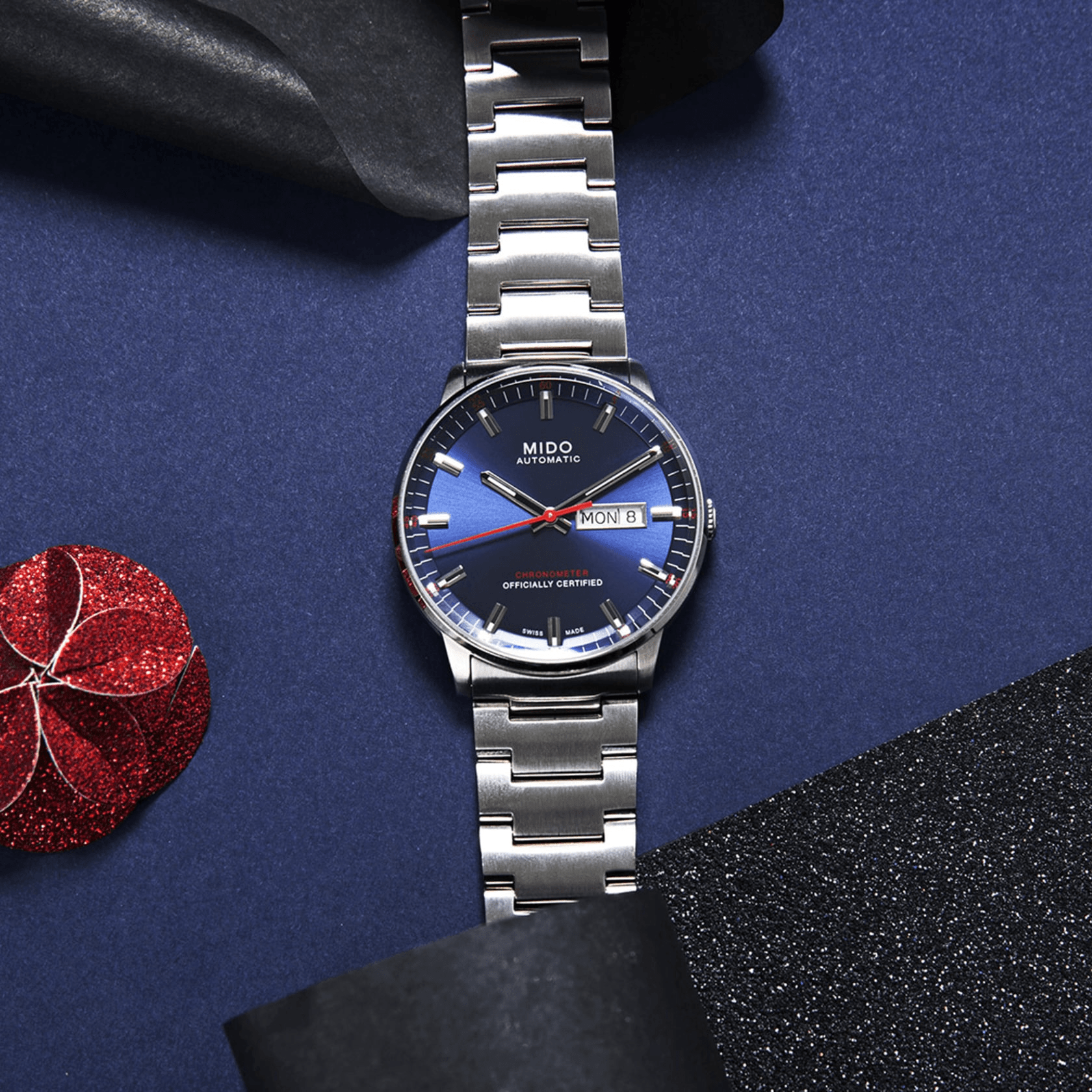 Mido Commander Chronometer Blue Dial Men's Watch M0214311104100