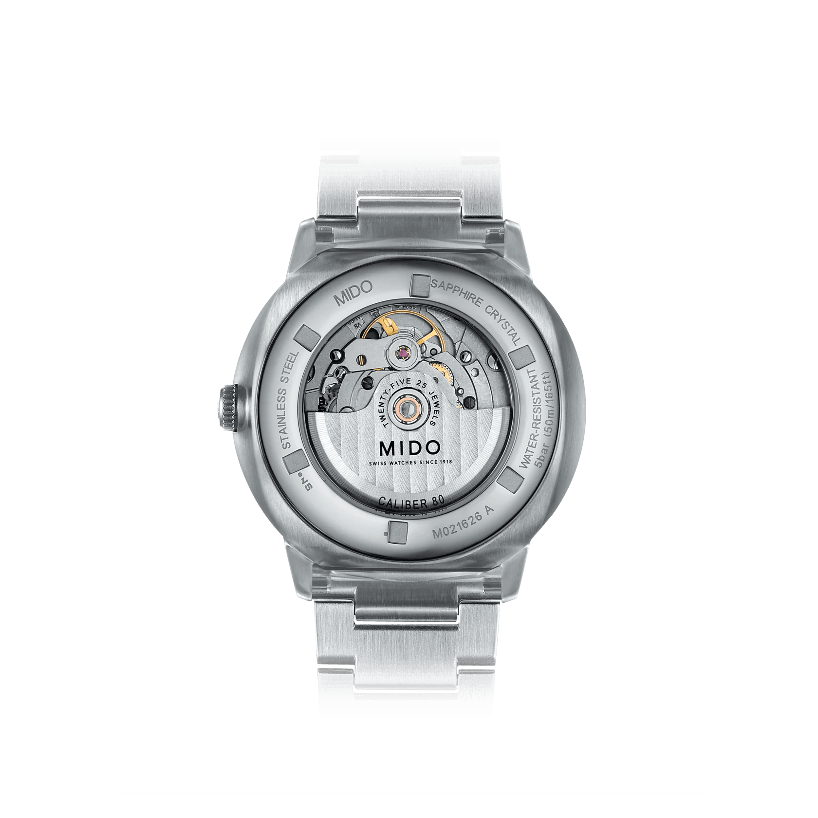 Mido Commander Big Date Silver Dial Steel Men's Watch M0216261103100