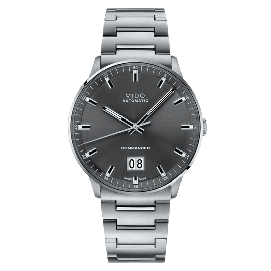 Mido Commander Big Date Anthracite Dial Steel Men's Watch M0216261106100
