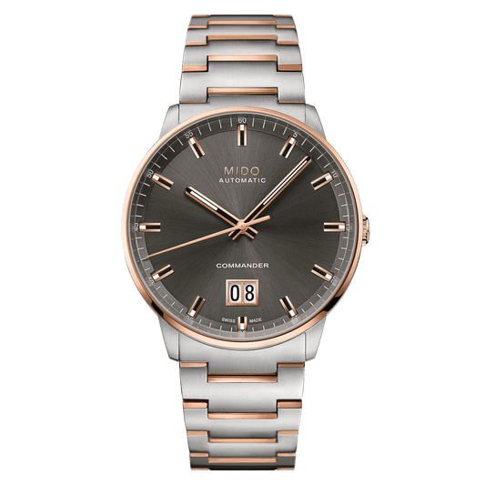 Mido Commander Big Date Anthracite Dial Two-Tone Steel Men's Watch M0216262206100