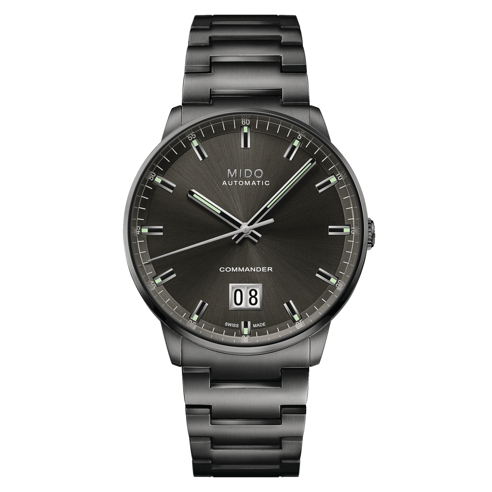 Mido Commander Big Date Anthracite PVD Steel Men's Watch M0216263306100