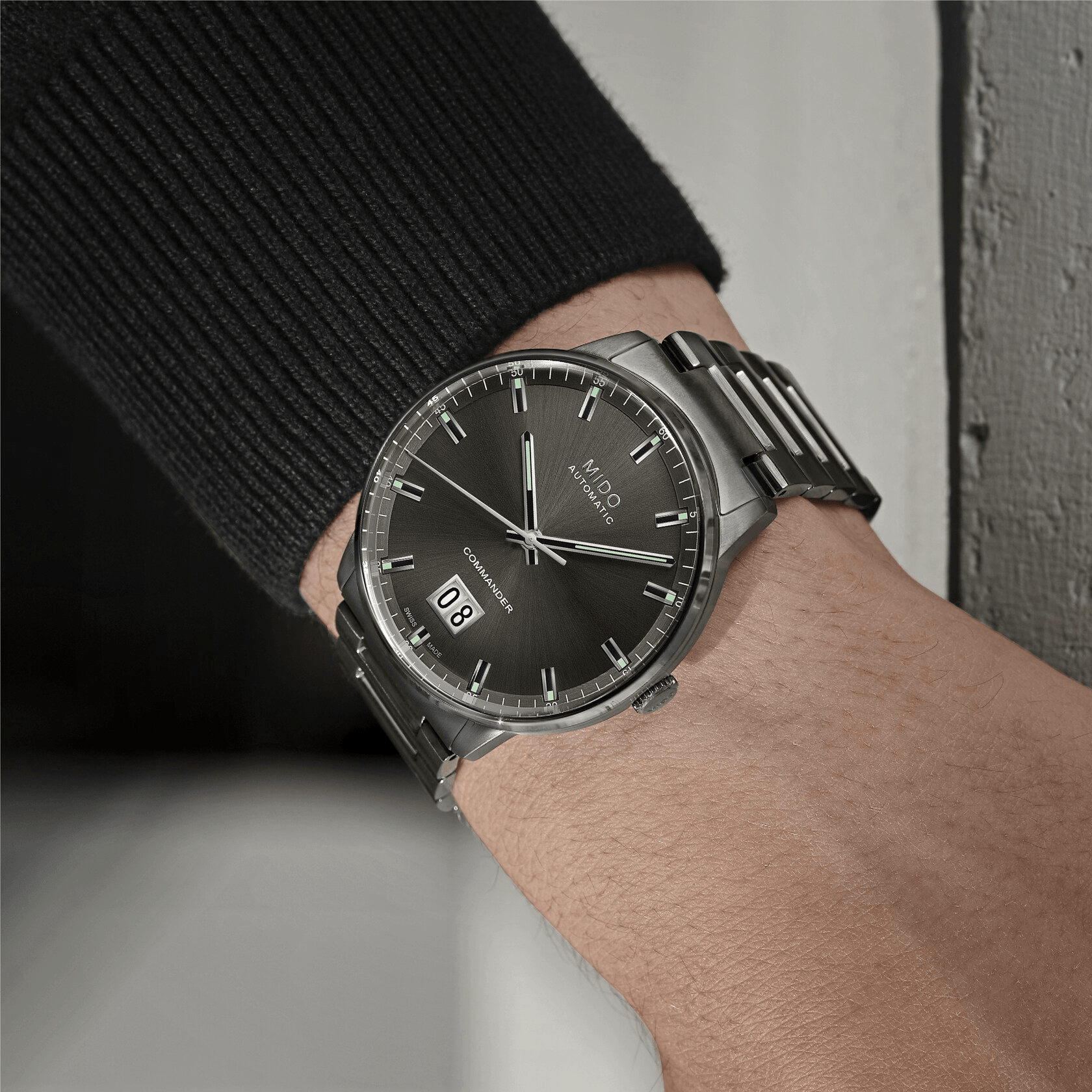 Mido Commander Big Date Anthracite PVD Steel Men's Watch M0216263306100