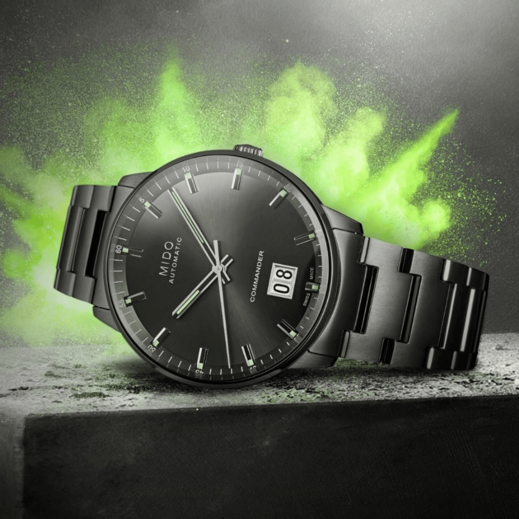 Mido Commander Big Date Anthracite PVD Steel Men's Watch M0216263306100
