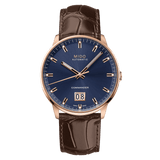 Mido Commander Big Date Rose Gold Blue Dial Men's Watch M0216263604100