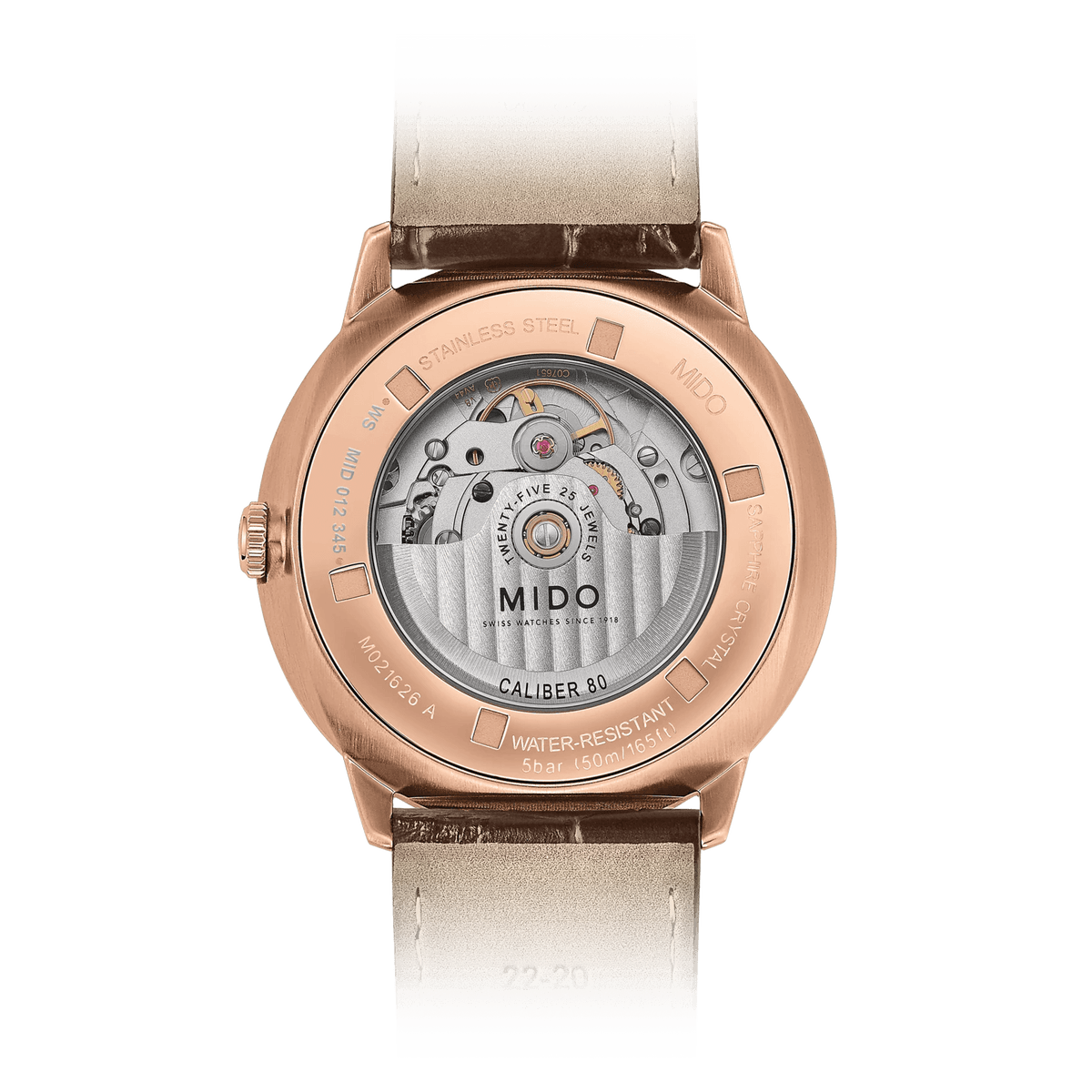 Mido Commander Big Date Rose Gold Blue Dial Men's Watch M0216263604100