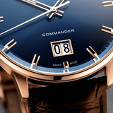 Mido Commander Big Date Rose Gold Blue Dial Men's Watch M0216263604100