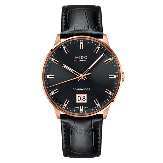 Mido Commander Big Date Rose Gold-Black Men's Watch M0216263605100